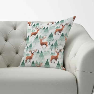 WRT Ltd - Reindeer On A Snowy Landscape - 60x60 cm - Cushion WRT Ltd - Reindeer On A Snowy Landscape - 60x60 cm - Cushion