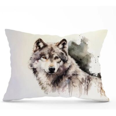 WRT Ltd - Loyal Wolf Watercolour Cushions - 33cm x 48cm WRT Ltd - Loyal Wolf Watercolour Cushions - 33cm x 48cm