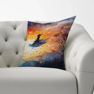 WRT Ltd - Watercolor Witch Cushion - 33x48cm - Cushion WRT Ltd - Watercolor Witch Cushion - 33x48cm - Cushion