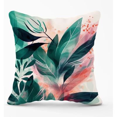 WRT Ltd - Green Feather leaves Tropical Outdoor Cushion - 45x45cm WRT Ltd - Green Feather leaves Tropical Outdoor Cushion - 45x45cm