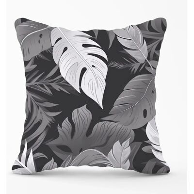 WRT Ltd - Tropical Leaves - Black White - 45x45cm - Outdoor Cushion WRT Ltd - Tropical Leaves - Black White - 45x45cm - Outdoor Cushion