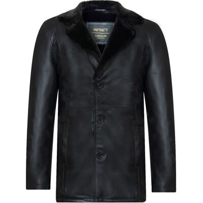 Infinity Leather Heren Reefer Lederen Jas - Klassieke Zachte Echt Italiaanse Lederen Blazer Infinity Leather Heren Reefer Lederen Jas - Klassieke Zachte Echt Italiaanse Lederen Blazer