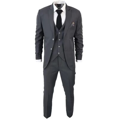 Truclothing Heren 3-Delig Pak in Antraciet - Maat 38 Truclothing Heren 3-Delig Pak in Antraciet - Maat 38