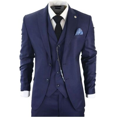 Truclothing Navy 3-Piece Suit - Formal Wear for Men Truclothing Navy 3-Piece Suit - Formal Wear for Men