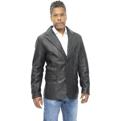 Infinity Leather Heren 2 Knopen Blazer - Zwart - 5XL Infinity Leather Heren 2 Knopen Blazer - Zwart - 5XL