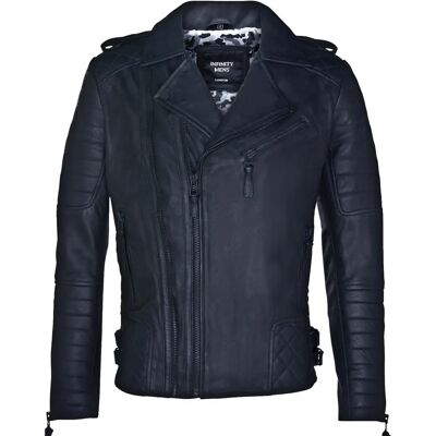 Infinity Leather Heren Biker Quilted Brando Motorjassen - Zwart - 2XL Infinity Leather Heren Biker Quilted Brando Motorjassen - Zwart - 2XL