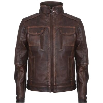Infinity Leather Heren Vintage Bruin Leren Biker - Motorrijjas Infinity Leather Heren Vintage Bruin Leren Biker - Motorrijjas