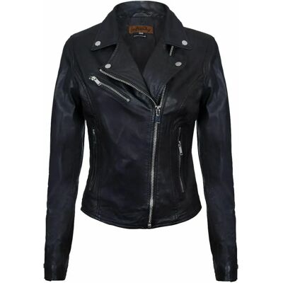 Infinity Leather Brando Biker Jacket - Black - Size 8 UK Infinity Leather Brando Biker Jacket - Black - Size 8 UK