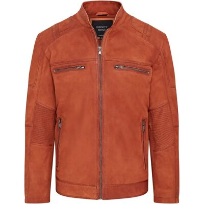 Infinity Leather Heren Buff Bruin Lederen BikerJas - 2XL Infinity Leather Heren Buff Bruin Lederen BikerJas - 2XL