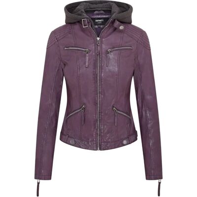 Infinity Leather Womens Purple Biker Jacket - Size 14 UK Infinity Leather Womens Purple Biker Jacket - Size 14 UK