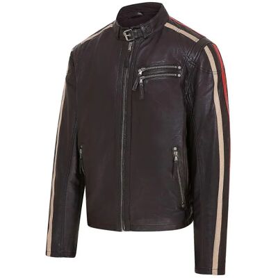 Infinity Leder Schwarz XS Slim Fit Biker Jacke - Lederjacke Infinity Leder Schwarz XS Slim Fit Biker Jacke - Lederjacke