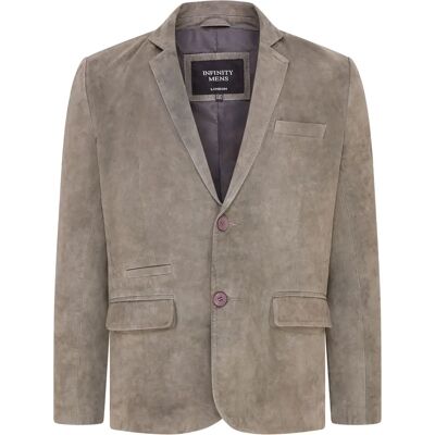 Infinity Leer Grijze Geiten suède Blazer - Blazer Jacket Infinity Leer Grijze Geiten suède Blazer - Blazer Jacket