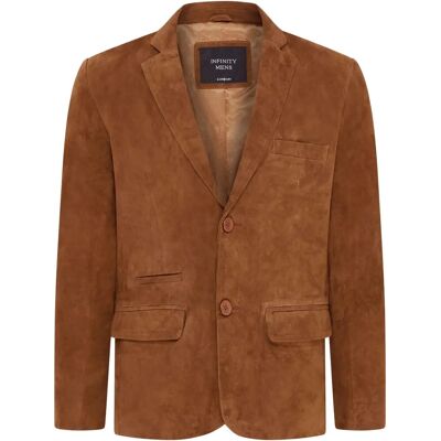 Infinity Leather Bruine Suède Blazer - Vintage Jas voor heren Infinity Leather Bruine Suède Blazer - Vintage Jas voor heren