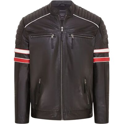 Infinity Leather Heren gestikte motorrijder leren jas - Racejas - Zwart 4XL Infinity Leather Heren gestikte motorrijder leren jas - Racejas - Zwart 4XL