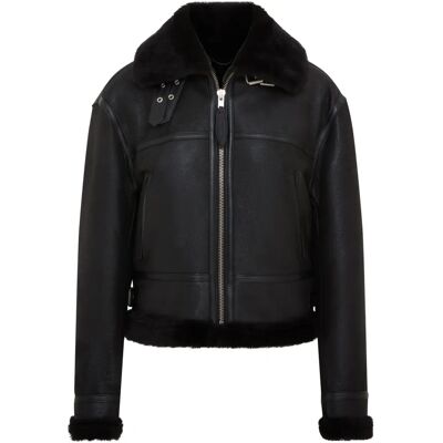Infinity Leather B3 Shearling - Bomberjacke - Damen Schwarz Infinity Leather B3 Shearling - Bomberjacke - Damen Schwarz