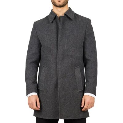 Truclothing Grauer Herrenmantel aus Wollmischung - Overcoat Truclothing Grauer Herrenmantel aus Wollmischung - Overcoat