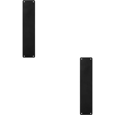Loops - Plain Door Finger Plate - Noir mat - 350x75mm - Plaque de porte - Publicité Loops - Plain Door Finger Plate - Noir mat - 350x75mm - Plaque de porte - Publicité