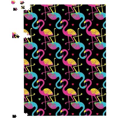 WRT Ltd - Vivid Flamingo Pattern - 1000 Piece - Puzzle WRT Ltd - Vivid Flamingo Pattern - 1000 Piece - Puzzle