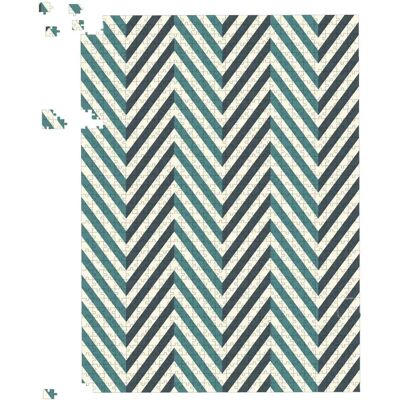 WRT Ltd - Geometric Herringbone Blues WRT Ltd - Geometric Herringbone Blues