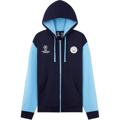 Manchester City FC Navy Zip Hoodie Long Sleeve Sweatshirt Manchester City FC Navy Zip Hoodie Long Sleeve Sweatshirt