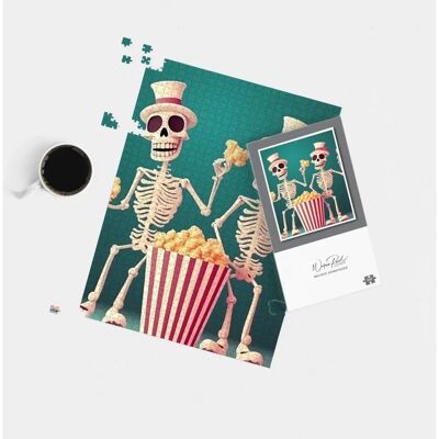 WRT Ltd - Skeletons With Popcorn - 500 Piece - Jigsaw Puzzle WRT Ltd - Skeletons With Popcorn - 500 Piece - Jigsaw Puzzle