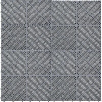 MonsterShop Carrelages de Garage Ventilés Gris - Système d'Emboîtement - Publicité MonsterShop Carrelages de Garage Ventilés Gris - Système d'Emboîtement - Publicité