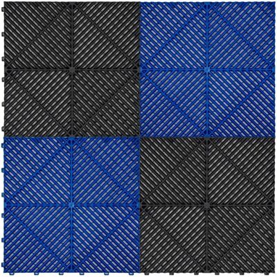 MonsterShop Carrelages ventilés pour sol de garage avec bords – 120 noir et 120 bleu - Carrelages pour garage - Publicité MonsterShop Carrelages ventilés pour sol de garage avec bords – 120 noir et 120 bleu - Carrelages pour garage - Publicité