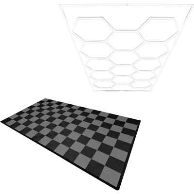 MonsterShop Carrelages Hexagonaux LED & Ventilés pour Garage - 120 Pièces - Publicité MonsterShop Carrelages Hexagonaux LED & Ventilés pour Garage - 120 Pièces - Publicité