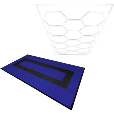 MonsterShop Dalles en Forme Hexagonale avec Éclairage LED et Ventilation - Bleu, Noir - Publicité MonsterShop Dalles en Forme Hexagonale avec Éclairage LED et Ventilation - Bleu, Noir - Publicité