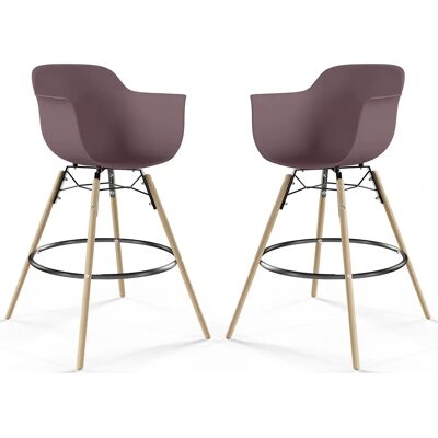 Privatefloor - Nordika - PP seat - Wood legs - Bar Stool Privatefloor - Nordika - PP seat - Wood legs - Bar Stool
