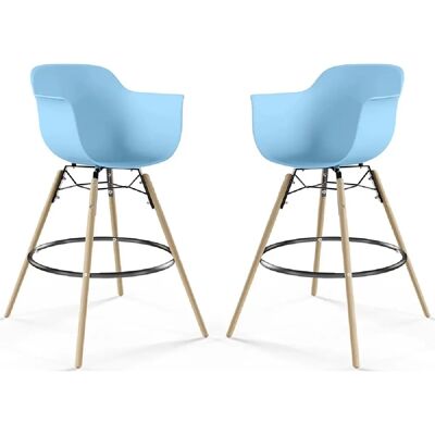 Privatefloor - Nordika - PP seat - Wooden legs - Bar stool Privatefloor - Nordika - PP seat - Wooden legs - Bar stool