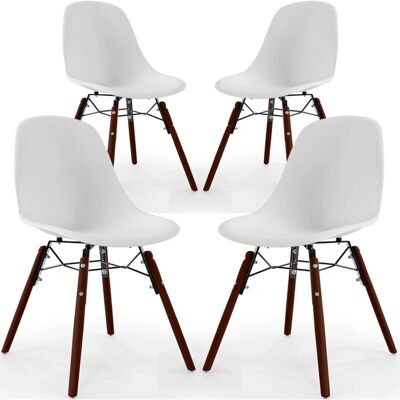 PRIVATEFLOOR - Skögur - Diseño escandinavo - Patas de madera oscura - Silla PRIVATEFLOOR - Skögur - Diseño escandinavo - Patas de madera oscura - Silla