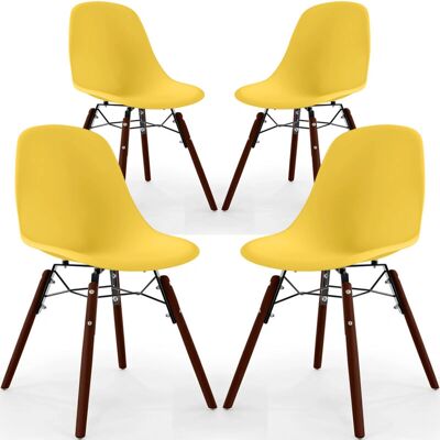 PRIVATEFLOOR - SKÖGUR - Scandinavian design - Dark wood legs - Dining chair PRIVATEFLOOR - SKÖGUR - Scandinavian design - Dark wood legs - Dining chair
