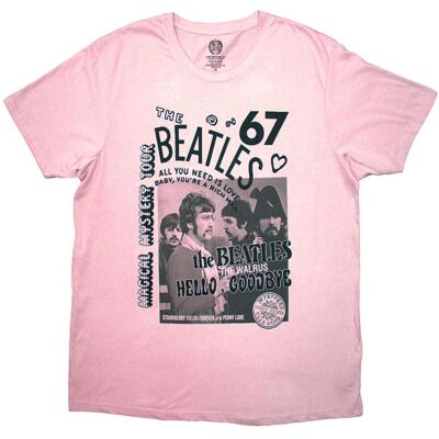The Beatles 1967 Rosa All You Need Is Love T-Shirt - T-Shirt The Beatles 1967 Rosa All You Need Is Love T-Shirt - T-Shirt
