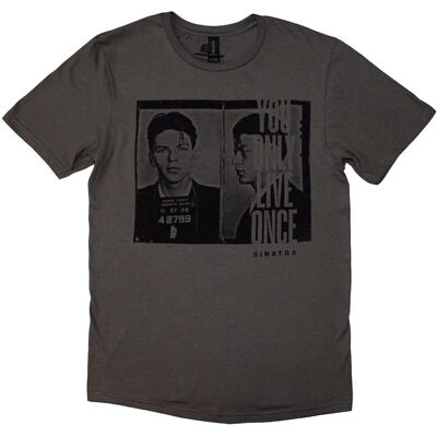 Frank Sinatra Mugshot T-Shirt - Unisex Grå M Frank Sinatra Mugshot T-Shirt - Unisex Grå M
