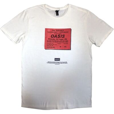 Oasis Definitely Maybe Ticket Stub T-Shirt Vit L Oasis Definitely Maybe Ticket Stub T-Shirt Vit L