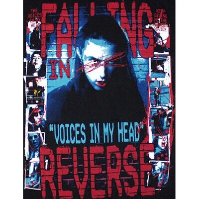 Falling In Reverse Svart Voice Collage T-Shirt - Unisex Falling In Reverse Svart Voice Collage T-Shirt - Unisex