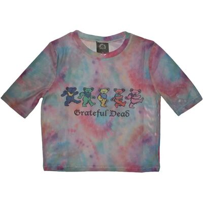 Grateful Dead XXS Ljusblå Mesh Crop Top - Crop Top Grateful Dead XXS Ljusblå Mesh Crop Top - Crop Top