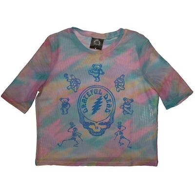 Grateful Dead: Dam-crop top / Dead Egyptian Slash (Ljusblå) (Nät) (Medium) - Crop Top Grateful Dead: Dam-crop top / Dead Egyptian Slash (Ljusblå) (Nät) (Medium) - Crop Top