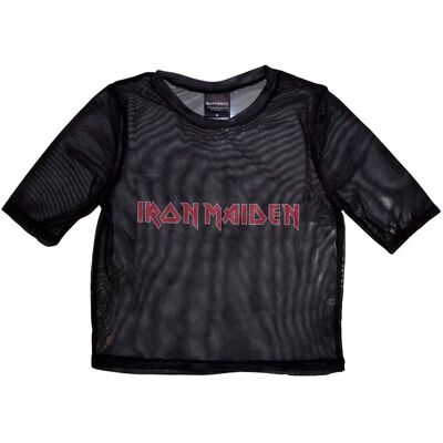 Iron Maiden Black XL Mesh Crop Top - Crop Top Iron Maiden Black XL Mesh Crop Top - Crop Top