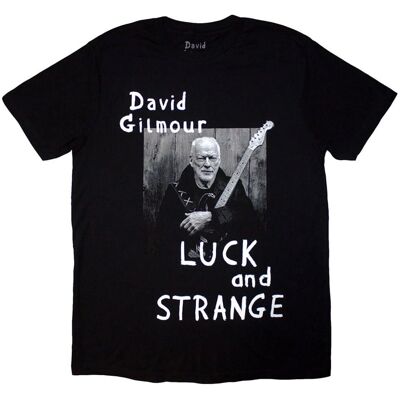 Svart David Gilmour Luck & Strange Portrait T-Shirt - T-Shirt Svart David Gilmour Luck & Strange Portrait T-Shirt - T-Shirt