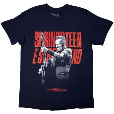 Bruce Springsteen 24 Guitar Photo T Shirt Navy M - T-Shirt Bruce Springsteen 24 Guitar Photo T Shirt Navy M - T-Shirt