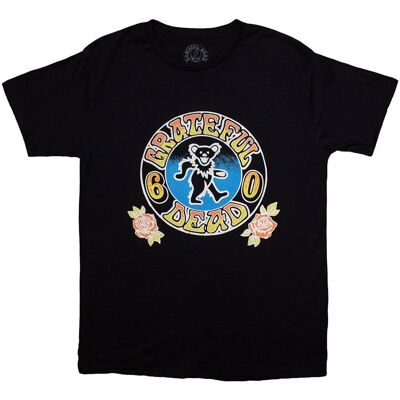 Grateful Dead Bear Roses T-shirt Svart M - T-Shirt Grateful Dead Bear Roses T-shirt Svart M - T-Shirt