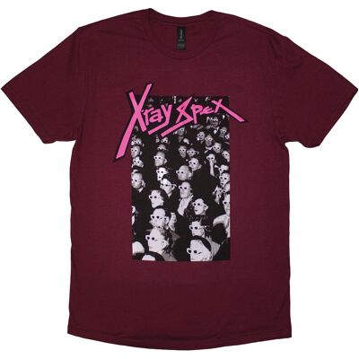 X-Ray Spex M Bourgogne Röd 3D Cinema T-Shirt - T-Shirt X-Ray Spex M Bourgogne Röd 3D Cinema T-Shirt - T-Shirt