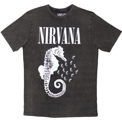Nirvana XL Hästhuvud & Logo Mono T-shirt - T-shirt Nirvana XL Hästhuvud & Logo Mono T-shirt - T-shirt