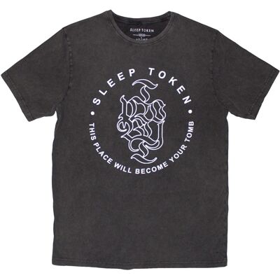 Sleep Token Tomb Text Ring - Unisex grafitgrå T-shirt Sleep Token Tomb Text Ring - Unisex grafitgrå T-shirt