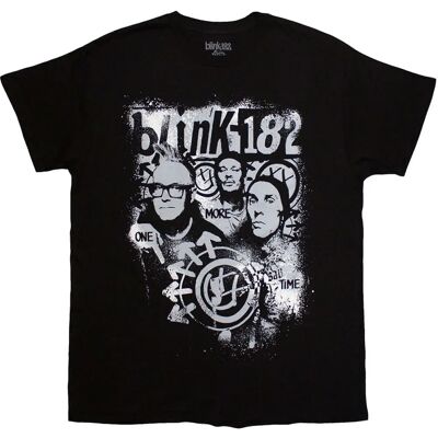 Blink-182 One More Time Spray Paint Black T-Shirt - T-Shirt Blink-182 One More Time Spray Paint Black T-Shirt - T-Shirt