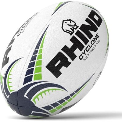 Rhino Cyclone Rugby Ball - Size 4 / Blue - Rugby Ball Rhino Cyclone Rugby Ball - Size 4 / Blue - Rugby Ball