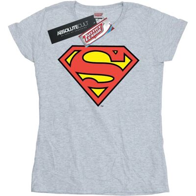 DC Comics Superman Logo Katoenen T-Shirt Heather Grey - T-Shirt DC Comics Superman Logo Katoenen T-Shirt Heather Grey - T-Shirt