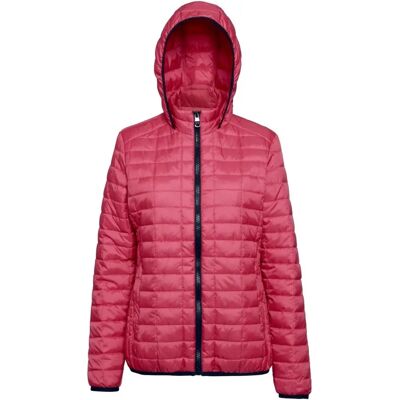 Sconosciuto 2786 Giacca imbottita con cappuccio con motivo alveare - Giacca Sconosciuto 2786 Giacca imbottita con cappuccio con motivo alveare - Giacca